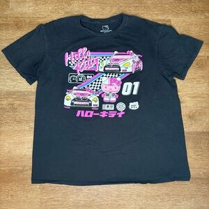 Sanrio Hello Kitty Black and Pink Tokyo Racing T-shirt size XL